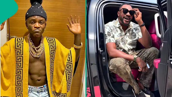 Popular Nigerian singer Portable confronted popular actor Odunlade Adekola a few hours ago immediately he saw the video showing Odunlade hugging Portable's 4th baby mama, Ashabi Simple. 